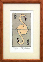   Jiří Slíva - Plameňák s paragrafem - grafika